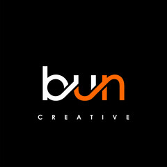 BUN Letter Initial Logo Design Template Vector Illustration