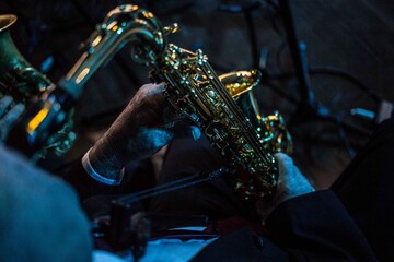 saxophone on stage