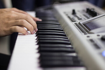 playing the piano