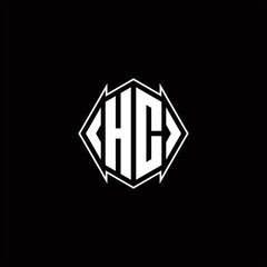 HC Logo monogram with shield shape designs template