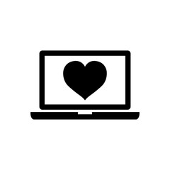 Heart icon, logo isolated on white background