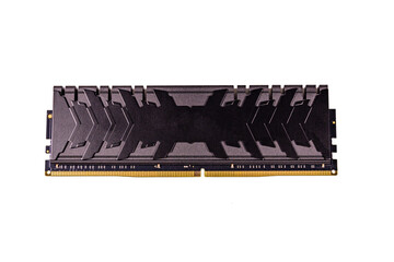 Modern DDR4 module isolated on a white background