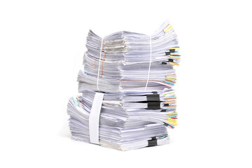 Stack of Documents isolated on white background