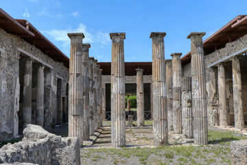 Archaeological Park of Pompeii. House of Marcus Epidius Rufus. Campania, Italy