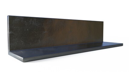 L-bar rolled metal - isolated creative industrial 3D rendering