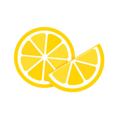 Sour yellow lemons. High vitamin C lemons are cut into slices for summer lemonade.