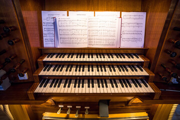 Stockholm, Sweden  An organ inside the Uppenbarelse Church in Hagersten.