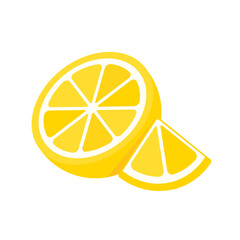 Sour yellow lemons. High vitamin C lemons are cut into slices for summer lemonade.