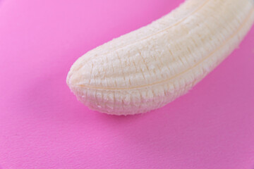 Banana on the pink background