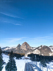 road to the mountains in Switzerland 