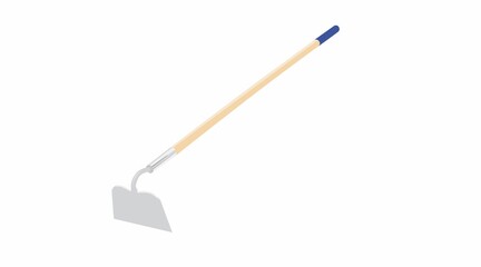 Vector Isolated Illustration of a Hoe on a White Background