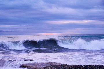 waves on the beach