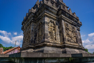 Pawon Temple and its reliefs in Magelang, Central Java, Indonesia