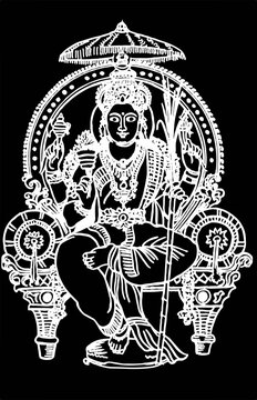 a beautiful dark art illustrations of indian gods and goddesses