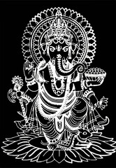 a beautiful dark art illustrations of indian gods and goddesses