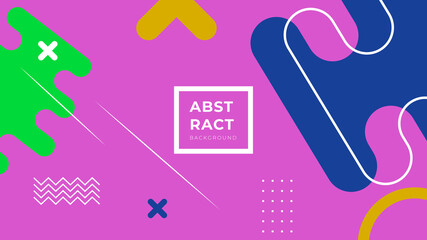 Funky 90s memphis background. Abstract hipster shapes and funky geometric patterns, 1980s pop backdrop vector illustration set. Background fashionable trendy, graphic creative geometric