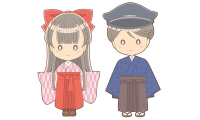 Retro and cute characters