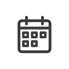 Calendar vector icon with white background