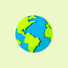 Colorful earth globe vector art
