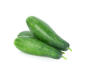 cucumber slice on white background.