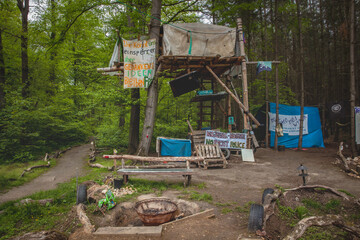 Hambacher Forst RWE  brown coal district .May 2021