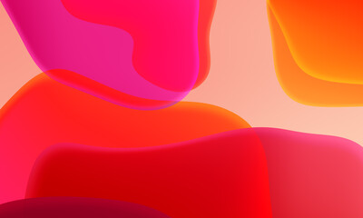 Abstract geometric fluid red orange color gradient background. Trendy design graphics used for wallpaper screen tablet and phone.