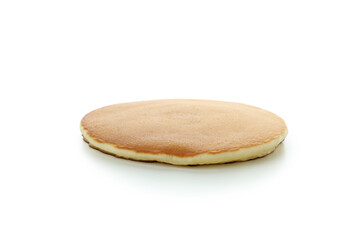 Single tasty pancake isolated on white background