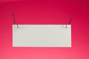 blank piece of paper on a fishhook