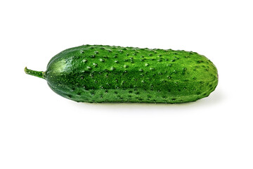 ground fresh organic cucumber isolated on white