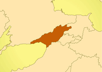 Georgia map old vintage Europe