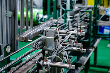 Close-up of automatic packaging machine