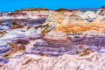 Painted Desert Blue Mesa Petrified Forest National Park Arizona