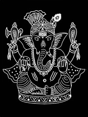 A beautiful dark art illustrations of indian gods and goddesses