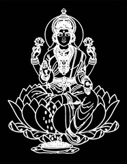 A beautiful dark art illustrations of indian gods and goddesses