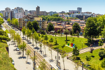 Panorama of the modern part of Vila Nova de Gaia, Porto District, Portugal