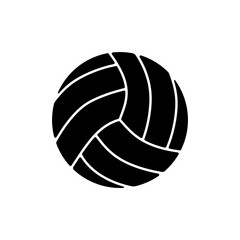 Volleyball ball silhouette icon. Clipart image isolated on white background