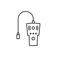 LPG Gas leak detector outline icon. Clipart image isolated on white background