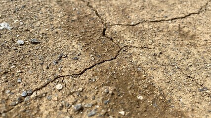 乾燥した大地とひび割れた地面