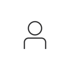User icon. Human person symbol. Avatar login sign.