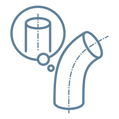 Memory effect icon - shape alloy of materials