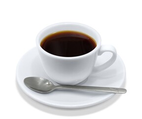 コーヒー 飲み物 イラスト 上から リアル ホットスプーン