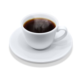 コーヒー 飲み物 イラスト 上から リアル ホット 湯気