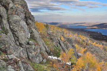 Three lakes from the top of the mountain