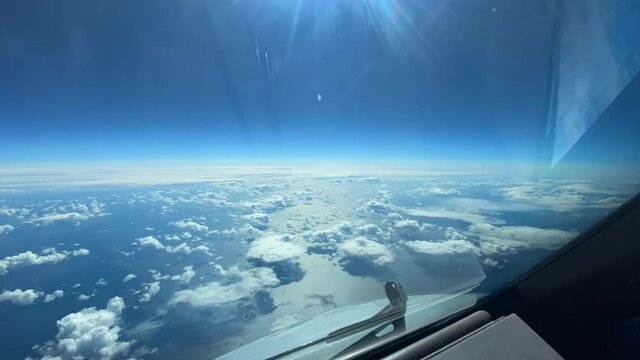 A time lapse of a pilots Piont of view over the North Atlantic in a high performance jet aircraft.