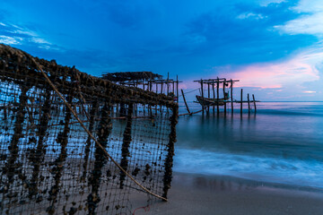 Morning view in Bang Hoi Beach, Songkhla, Thailand.