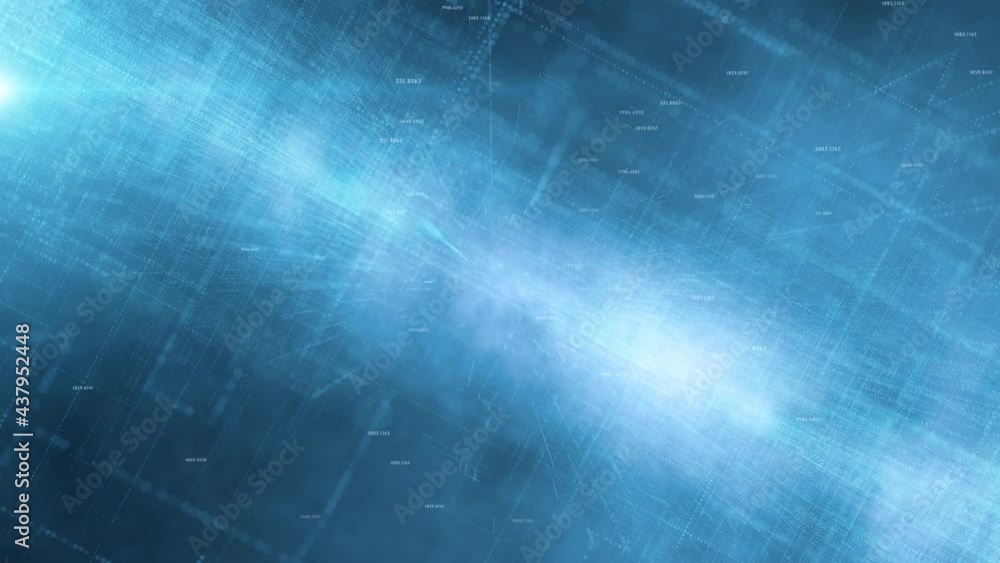 Poster futuristic shiny blue computer cyberspace network. copy space animation background.