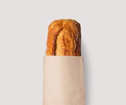 Fresh bread baked with seeds in a kraft paper bag, natural, white or black!