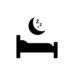 Sleeping icon isolated on white background