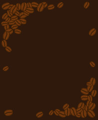 Blank coffee beans frame