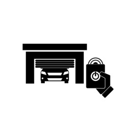 Garage Door icon isolated on white background